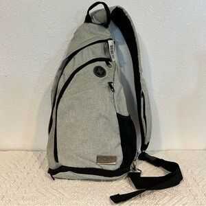 Bella Russo Gray and Black Urban Backpack with Sleek Design